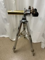 AN EARLY 20TH-CENTURY BRASS AND CHROME SIGHTING TELESCOPE 7X50 CANADIAN KODAK CO LTD SERIAL NO (