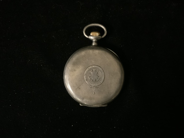 925 SILVER HALF HUNTER POCKET WATCH - Bild 3 aus 6