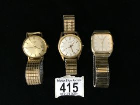 THREE VINTAGE GENTS WATCHES ROTARY, AVIA AND ALLAINE AUTOMATIC