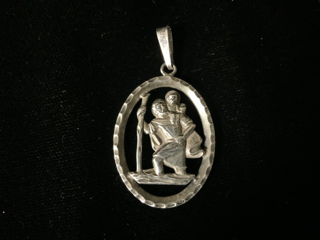 LARGE 925 SILVER ST CHRISTOPHER 5 X 3CM - Bild 2 aus 5