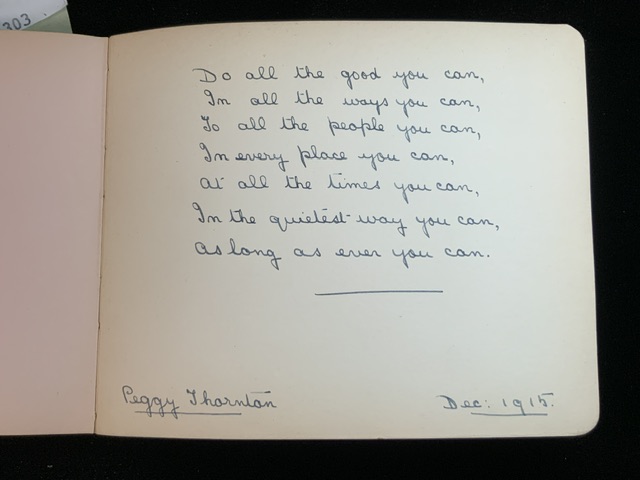 FIRST WWI PERIOD AUTOGRAPH BOOK CONTAINING NUMEROUS WATERCOLOUR DRAWINGS AND MORE - Image 11 of 13