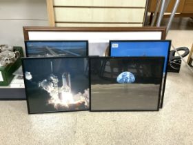 FIVE PRINTS RELATING TO NASA AND THE SPACE SHUTTLE