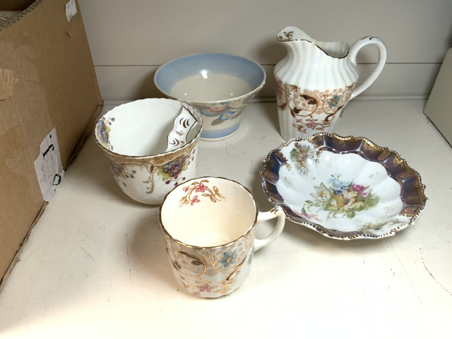 QUANTITY OF MIXED CHINA INCLUDING ART DECO TAMSWARE (MAY TIME), FLORAL GILT DECORATION, TEACUPS, - Image 6 of 7