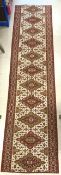 VINTAGE WOOL RUNNER CARPET 356 X 92CM