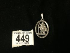 LARGE 925 SILVER ST CHRISTOPHER 5 X 3CM
