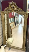 FRENCH 19TH-CENTURY GILT WALL PIER MIRROR 157 X 87CM