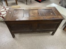 ANTIQUE OAK BLANKET CHEST 115 X 49CM