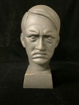 CAST IRON BUST OF ADOLF HITLER 20CM