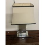 VINTAGE MIRRORED GLASS TABLE LAMP 68CM