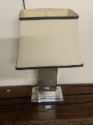 VINTAGE MIRRORED GLASS TABLE LAMP 68CM