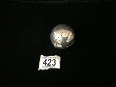 VICTORIAN HALLMARKED SILVER BALL POMANDER DATED 1897 BY FORDHAM & FAULKNER 5.5CM DIAMETER 73 GRAMS