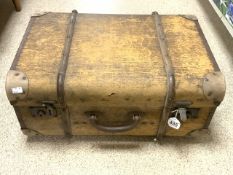 VINTAGE BENTWOOD TRAVELLING TRUNK WITH INTERNAL SHELF