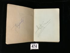 AUTOGRAPH ALBUM/WATERCOLOURS FROM EARLY 20TH-CENTURY ONWARDS INCLUDES HUGHIE GREEN SIGNATURE