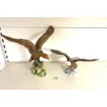 BESWICK BALD EAGLE 1018 WINGSPAN 33CM WITH A LARGER RESIN EAGLE