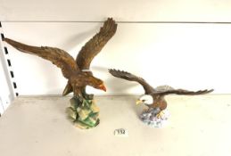 BESWICK BALD EAGLE 1018 WINGSPAN 33CM WITH A LARGER RESIN EAGLE