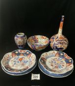 JAPANESE IMARI PATTERN CERAMICS SOME FROM MEIJI PERIOD