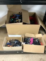 LARGE BOX OF BATMAN FIGURES AND VEHICLES