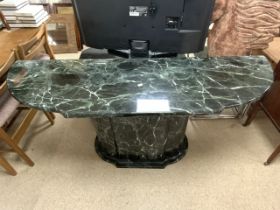 GREEN MARBLE CONSOLE TABLE 158 X 48CM FROM KESTERPORT LUXURY FURNITURE