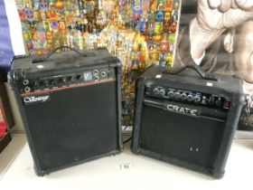 TWO AMPLIFIERS, CRATE AND VANTAGE VB15