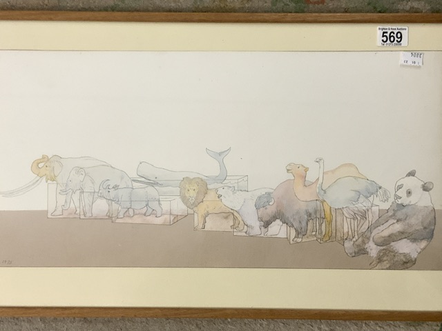 MICHAEL FOREMAN 1938 (ENGLAND) WATERCOLOUR DRAWING SIGNED AND DATED 1975 IN PENCIL FRAMED AND GLAZED - Image 2 of 4