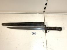 PATTERN 1888 MK1 SWORD BAYONET (TYPE II) 29CM BLADE LENGTH WITH MARKINGS AND SCABBARD