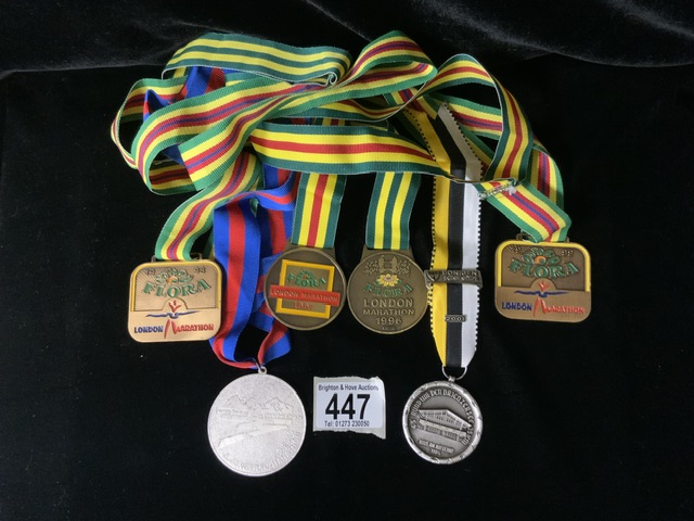 QUANTITY OF MARATHON RUN MEDALS LONDON AND MORE