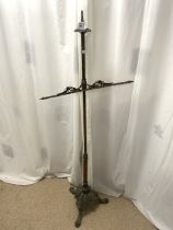 ANTIQUE BRASS FIRE SCREEN POLE