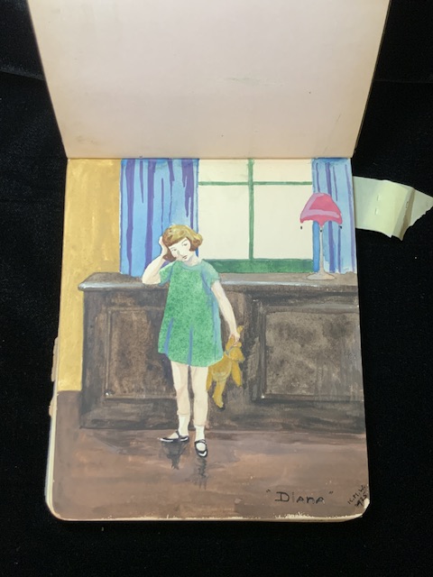 FIRST WWI PERIOD AUTOGRAPH BOOK CONTAINING NUMEROUS WATERCOLOUR DRAWINGS AND MORE - Image 6 of 13