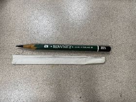 LARGE ADVERTISING WOODEN PENCIL FOR ROWNEY INCLUDES BAG 100CM