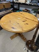 VINTAGE PINE ROUND DINING TABLE