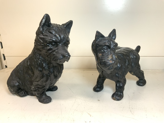 TWO CAST IRON DOGS (TERRIERS) COALPORT SLEEPING BEAUTY AND ONE OTHER - Image 2 of 7