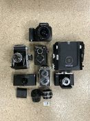 MIXED VINTAGE CAMERA'S PENTAX 645, LUBITEL UNIVERSAL 166, ROSS AND MORE