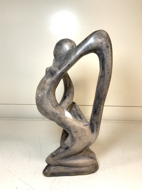 STYLISED SCULPTURE OF A NUDE FIGURE 28CM - Image 4 of 5