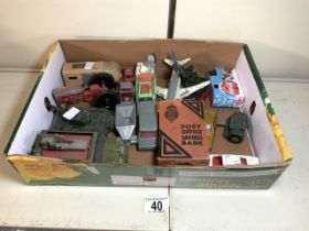 MIXED DIE-CAST TOYS CORGI, DINKY AND MORE, ALL PLAYWORN
