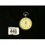 925 SILVER HALF HUNTER POCKET WATCH