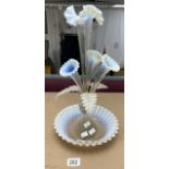 VINTAGE OPALESCENT EPERGNE 48CM