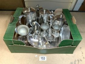 MIXED SILVER PLATEWARE TEA AND COFFEE POT AND MORE