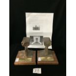 PAIR OF BOOKENDS FROM THE HEJAZ RAILWAY BLOWN UP BY LAWRENCE OF ARABIA IN 1917 THESE WERE ORIGINALLY
