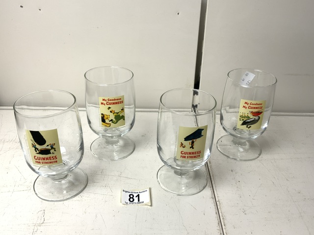 FOUR 1996 GUINNESS FOR STRENGTH DRINKING GLASSES - Image 4 of 4