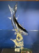 MURANO ART GLASS SHARK 40CM