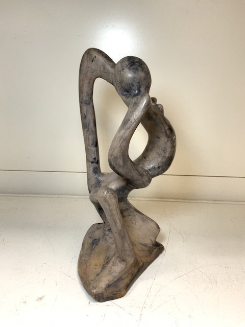 STYLISED SCULPTURE OF A NUDE FIGURE 28CM - Image 2 of 5