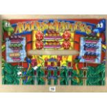 TWO PERSPEX ARCADE ADVERTISING PIECES (ADDERS & LADDERS) 68 X 38CM