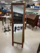FREE STANDING DRESSING MIRROR IN A WOODEN SURROUND 160 X 46CM