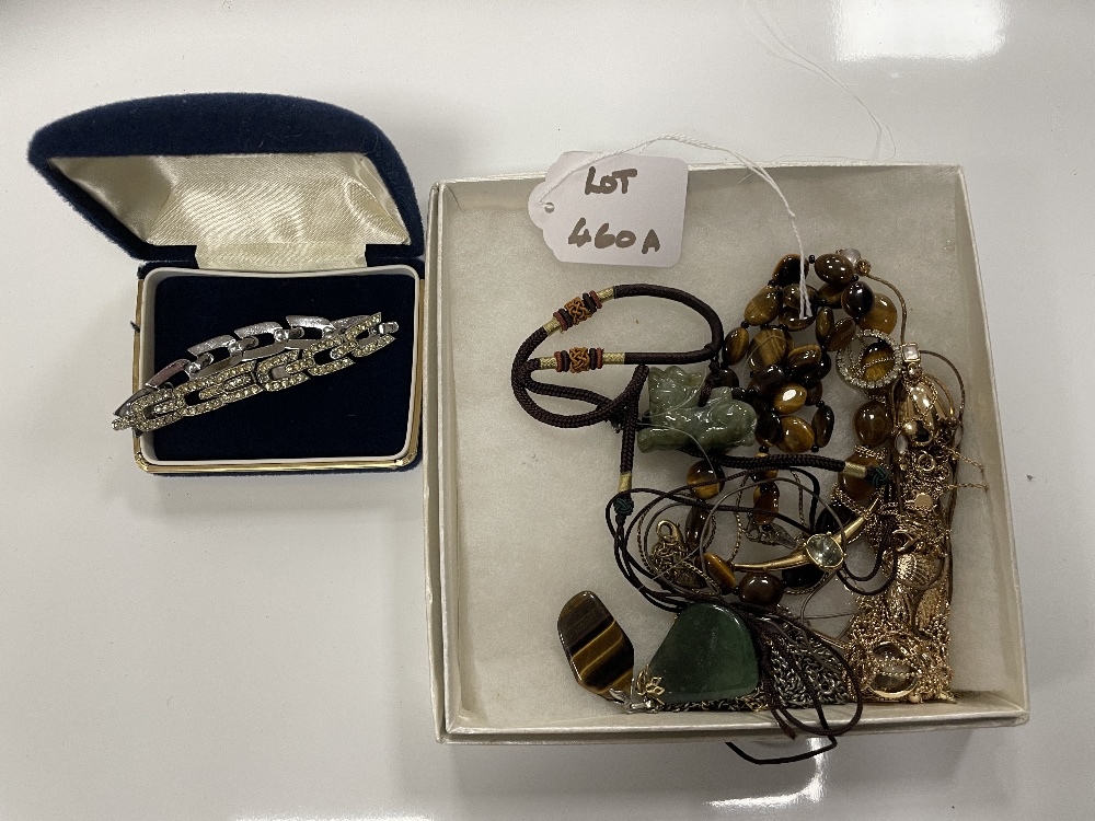 MIXED COSTUME JEWELLER INCLUDES TIGERS EYE AND MORE