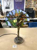 ART DECO STYLE LADY / TIFFANY STYLE TABLE LAMP