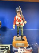 A COLD CAST PAINTED HIGHLAND LIGHT INFANTRY PRIVATE 34CM