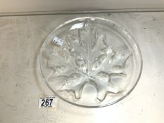 LALIQUE MONTREAL MAPLE LEAF DESIGN SIGNED LALIQUE FRANCE