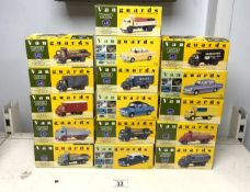 SIXTEEN BOXED VANGUARDS DIE-CAST VEHICLES