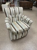 RE-UPHOLSTERED BEDROOM CHAIR