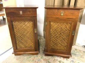 TWO SPEAKER CABINETS CONVERTED INTO BEDSIDE CABINETS 44 X 38 X 80CM